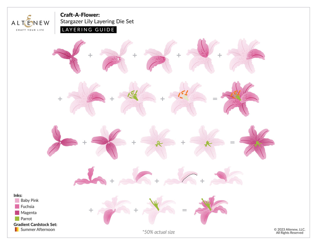 Dies Craft-A-Flower: Stargazer Lily Layering Die Set