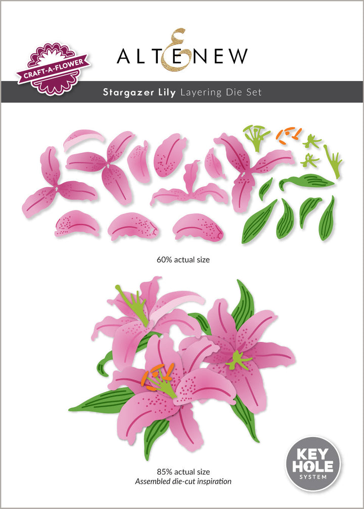 Dies Craft-A-Flower: Stargazer Lily Layering Die Set