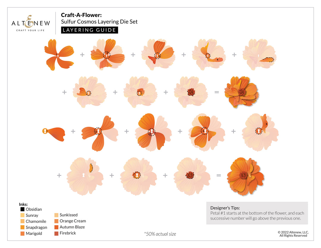 Dies Craft-A-Flower: Sulfur Cosmos Layering Die Set