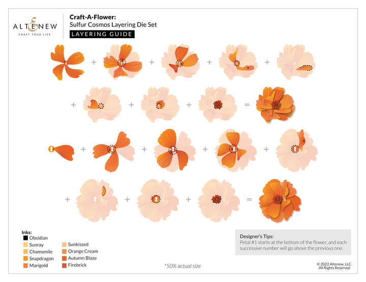 Dies Craft-A-Flower: Sulfur Cosmos Layering Die Set