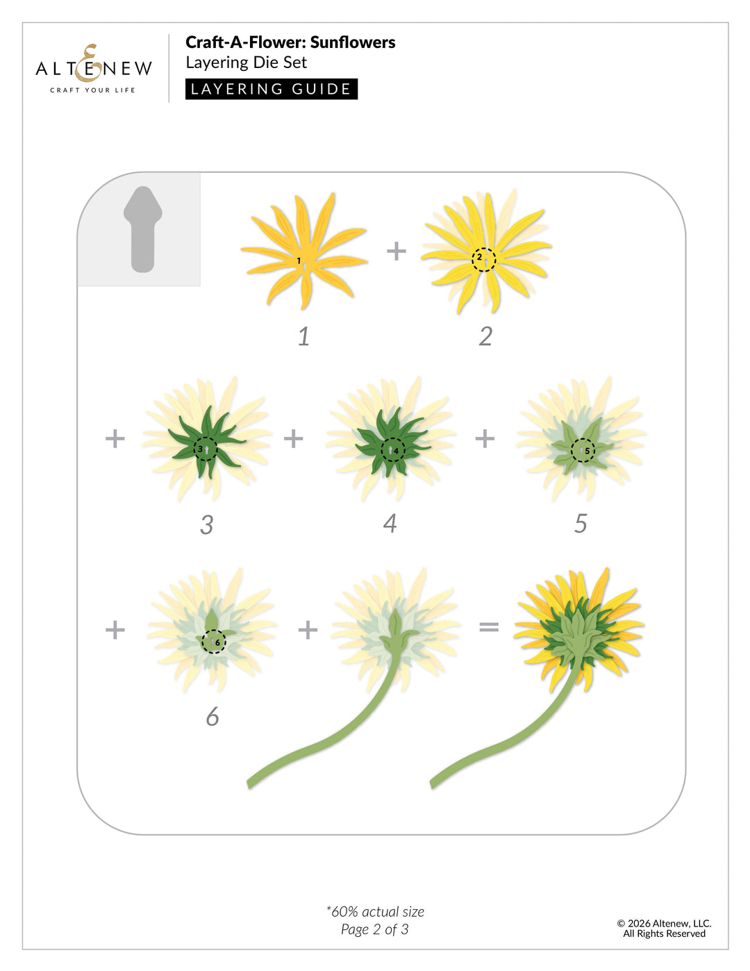 Dies Craft-A-Flower: Sunflowers Layering Die Set