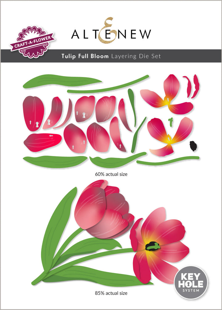 Dies Craft-A-Flower: Tulip Full Bloom Layering Die Set