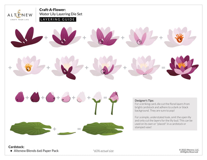 Dies Craft-A-Flower: Water Lily Layering Die Set