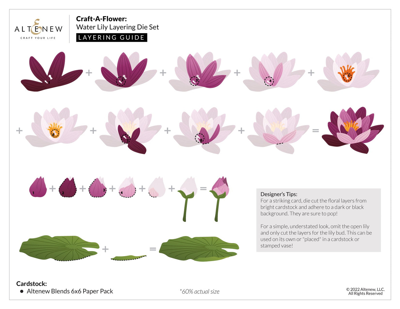 Dies Craft-A-Flower: Water Lily Layering Die Set
