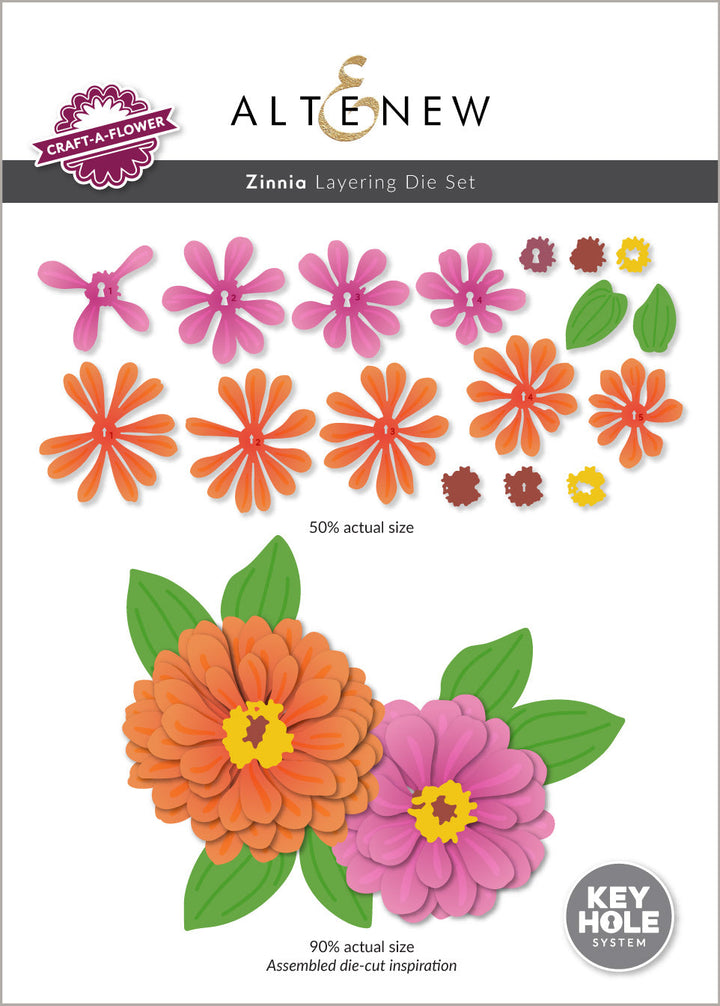 Dies Craft-A-Flower: Zinnia Layering Die Set