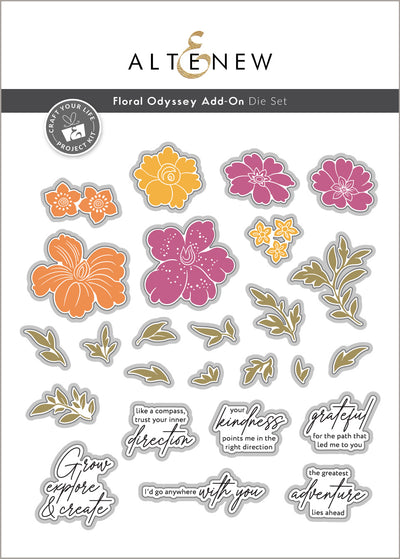 Dies Craft Your Life Project Kit: Floral Odyssey Add-On Die Set