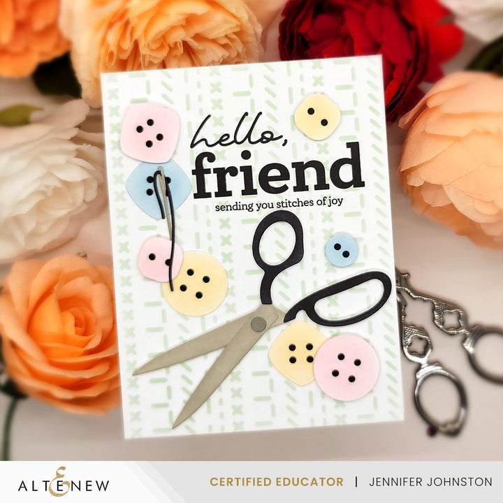 Dies Craft Your Life Project Kit: Stitched With Love Add-On Die Set