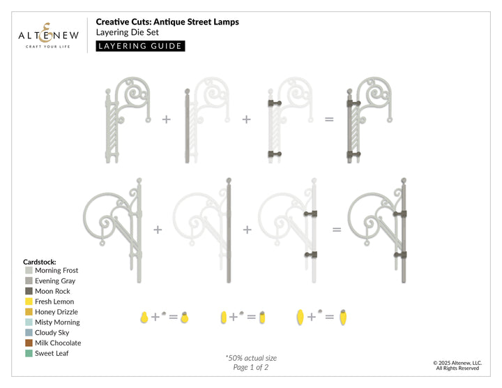 Dies Creative Cuts: Antique Street Lamps Layering Die Set