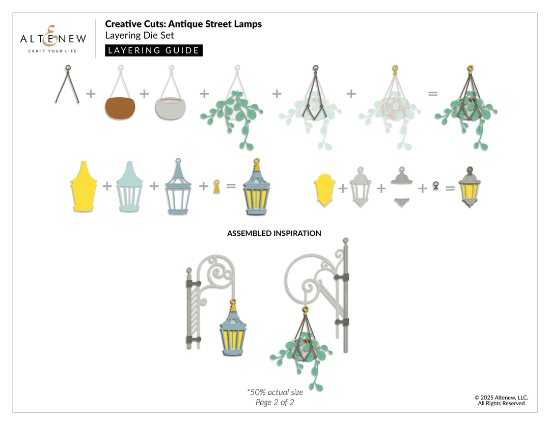 Dies Creative Cuts: Antique Street Lamps Layering Die Set