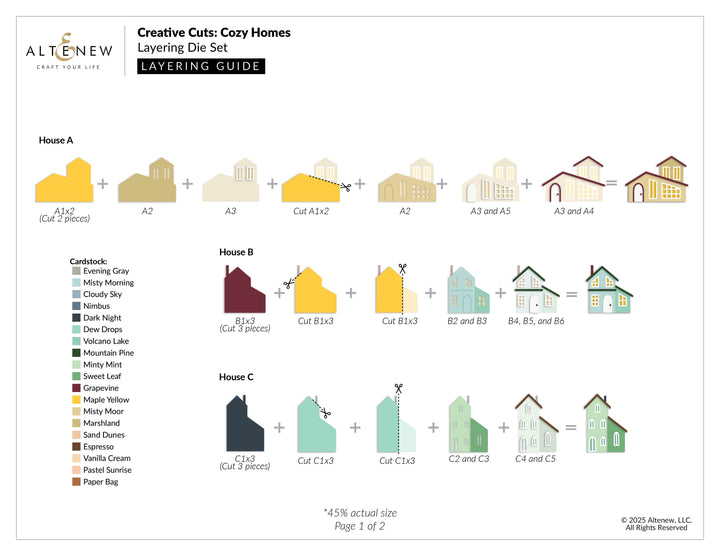 Dies Creative Cuts: Cozy Homes Layering Die Set