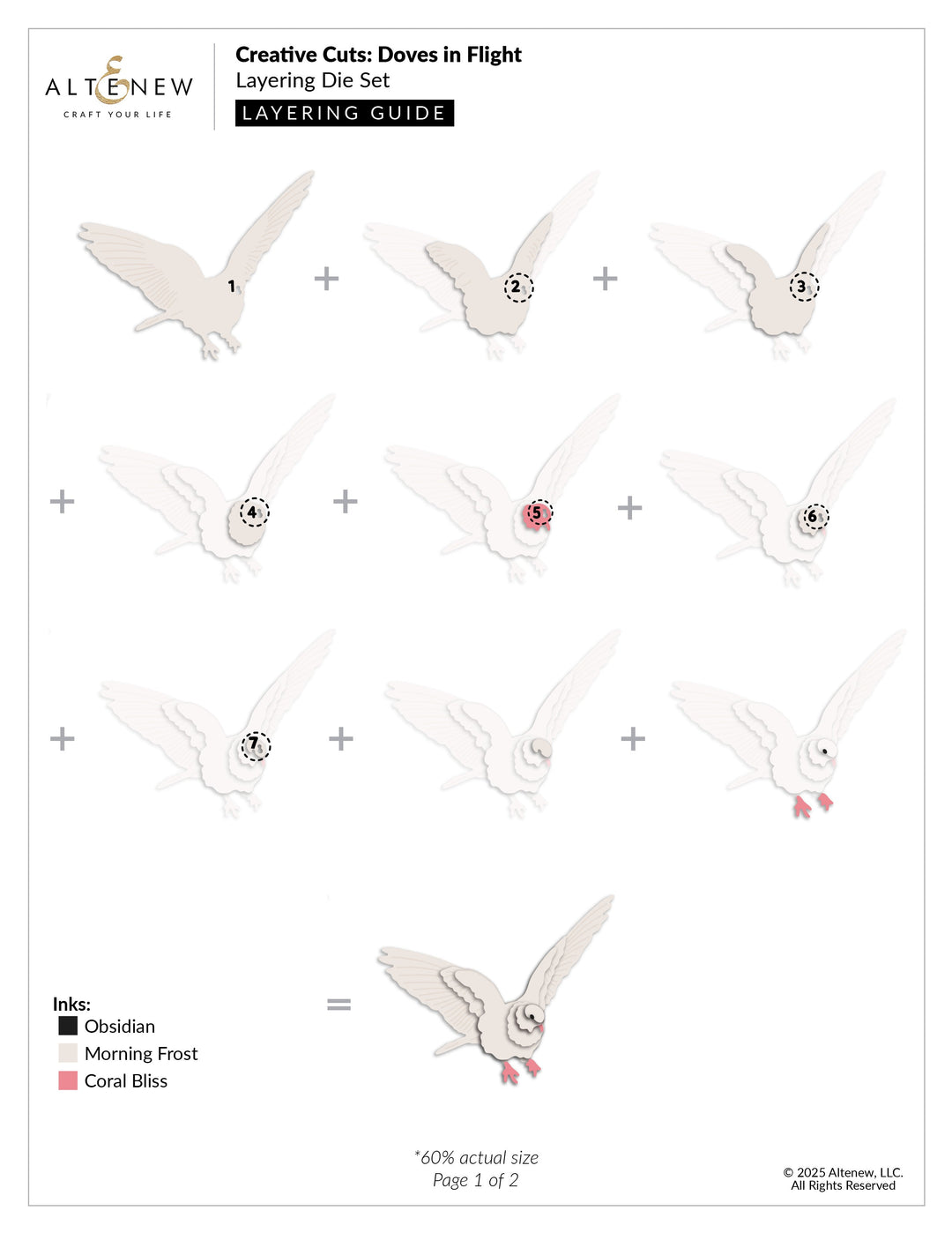 Dies Creative Cuts: Doves in Flight Layering Die Set