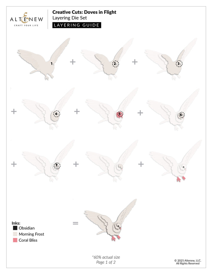Dies Creative Cuts: Doves in Flight Layering Die Set