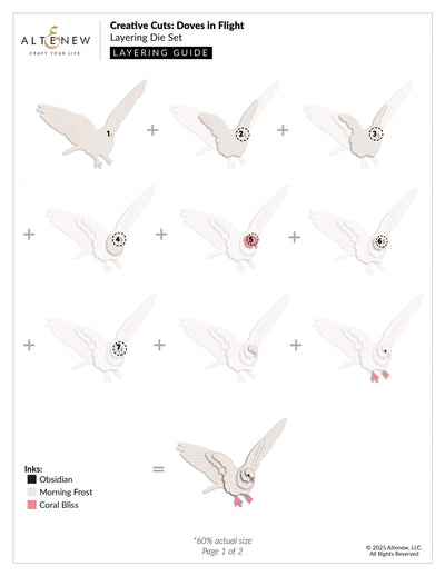 Dies Creative Cuts: Doves in Flight Layering Die Set