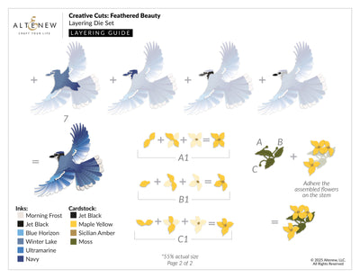 Dies Creative Cuts: Feathered Beauty Layering Die Set