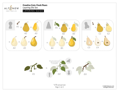 Dies Creative Cuts: Fresh Pears Layering Die Set