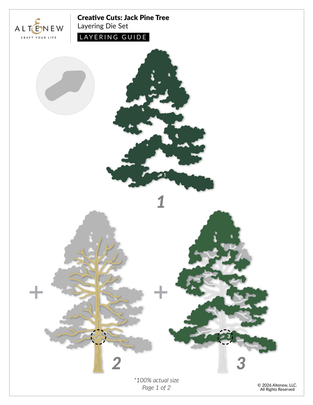 Dies Creative Cuts: Jack Pine Tree Layering Die Set