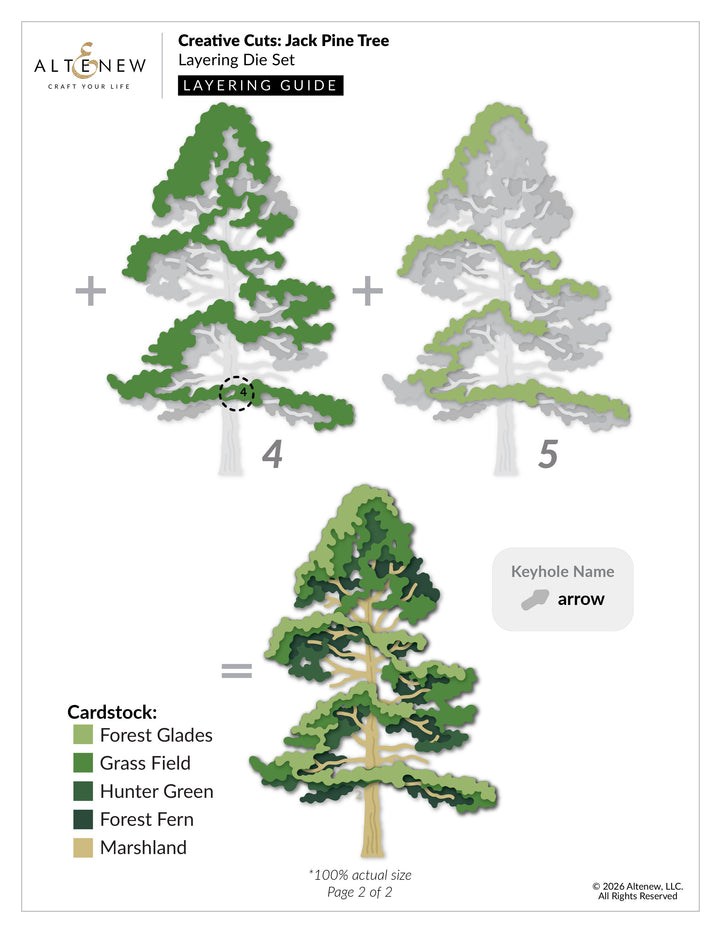 Dies Creative Cuts: Jack Pine Tree Layering Die Set