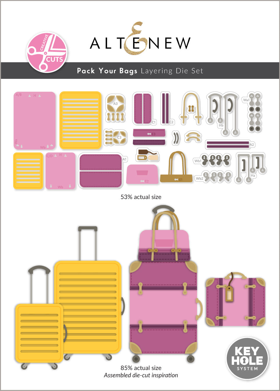 Dies Creative Cuts: Pack Your Bags Layering Die Set