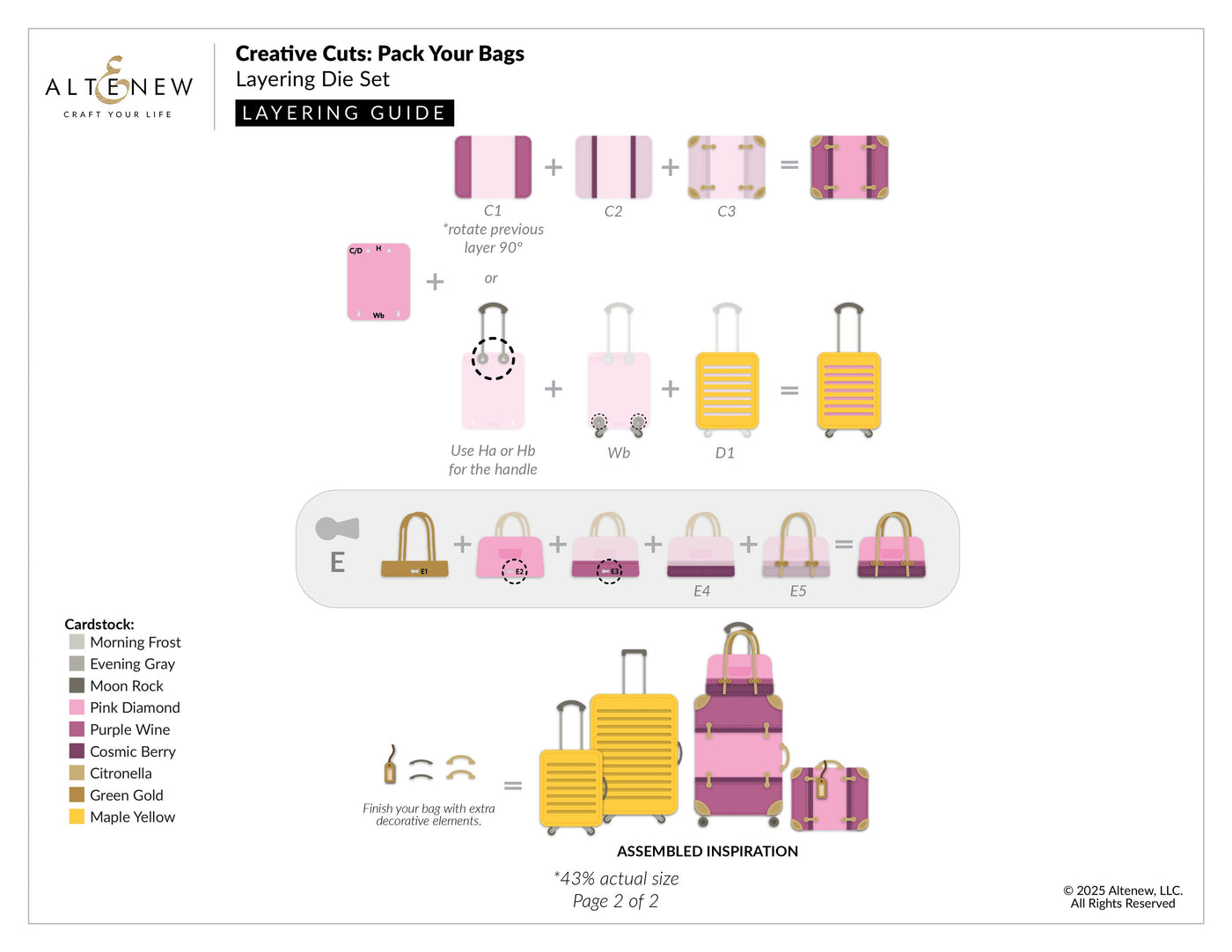 Dies Creative Cuts: Pack Your Bags Layering Die Set