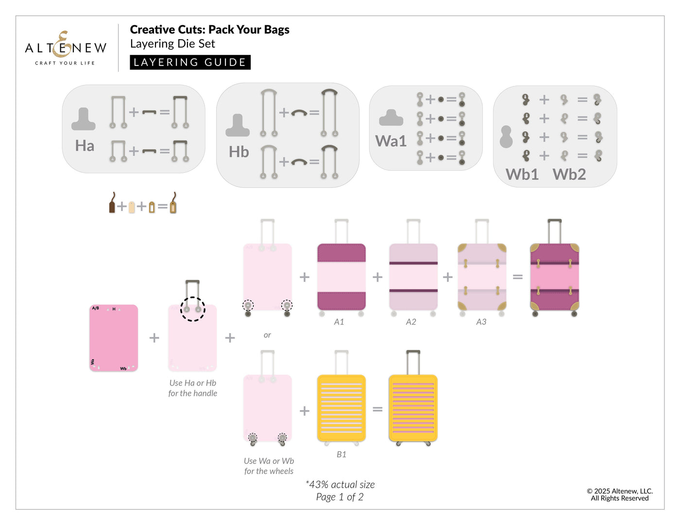 Dies Creative Cuts: Pack Your Bags Layering Die Set