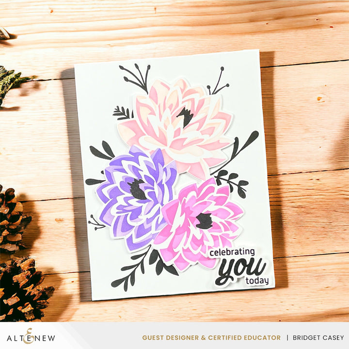Dies Dynamic Duo: Modern Dahlia Add-On Die Set