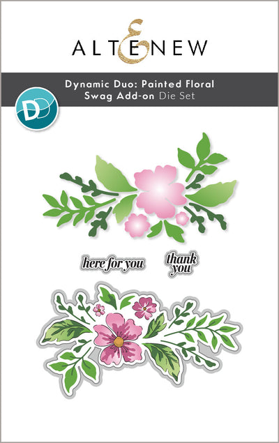 Dies Dynamic Duo: Painted Floral Swag Add-on Die Set