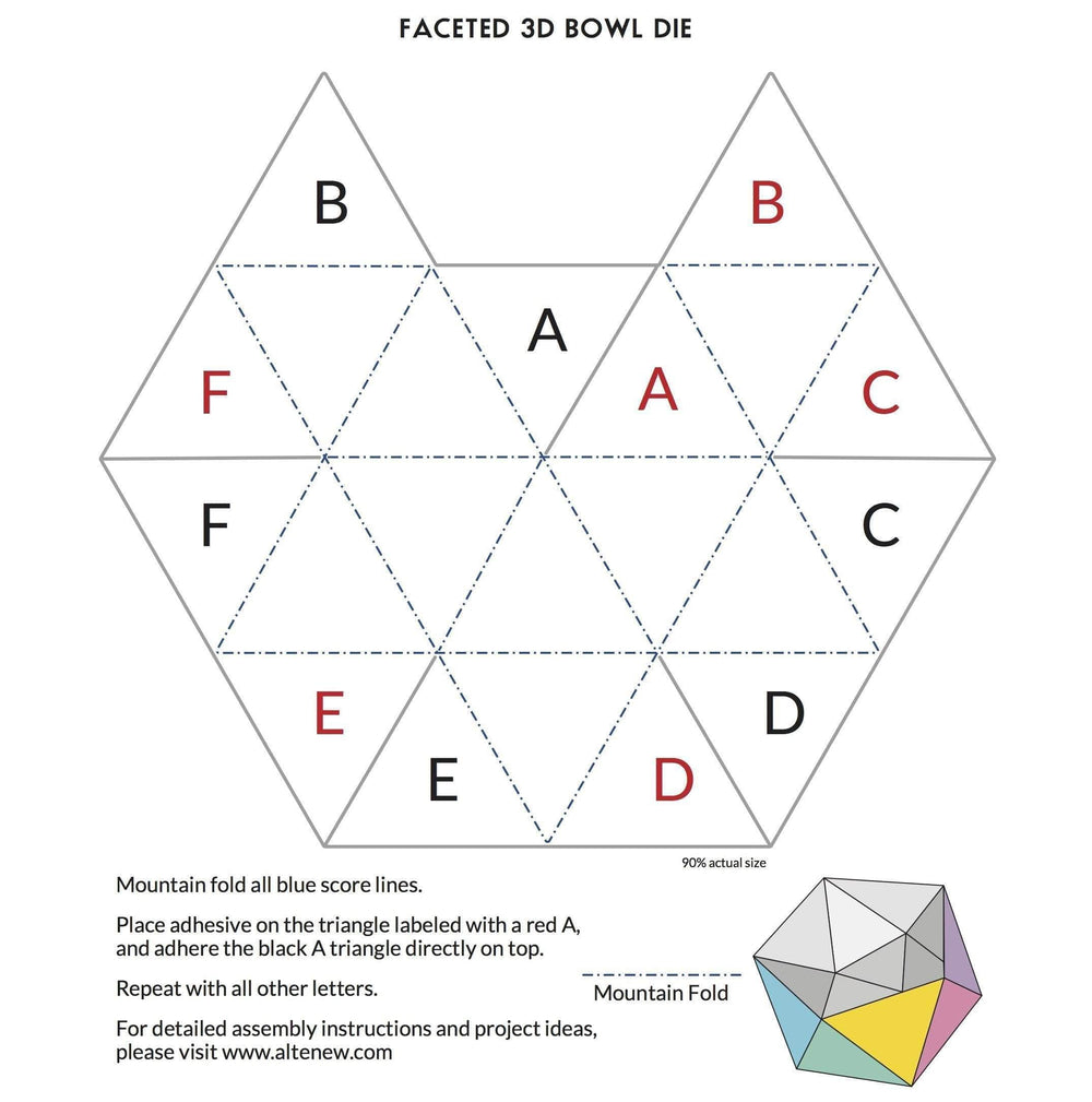 Dies Faceted 3D Bowl Die