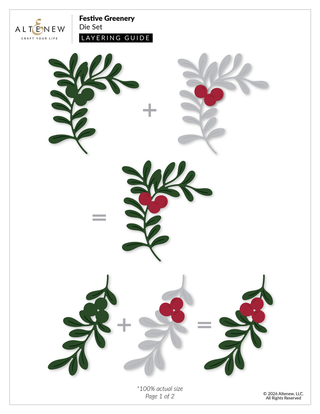 Dies Festive Greenery Die Set