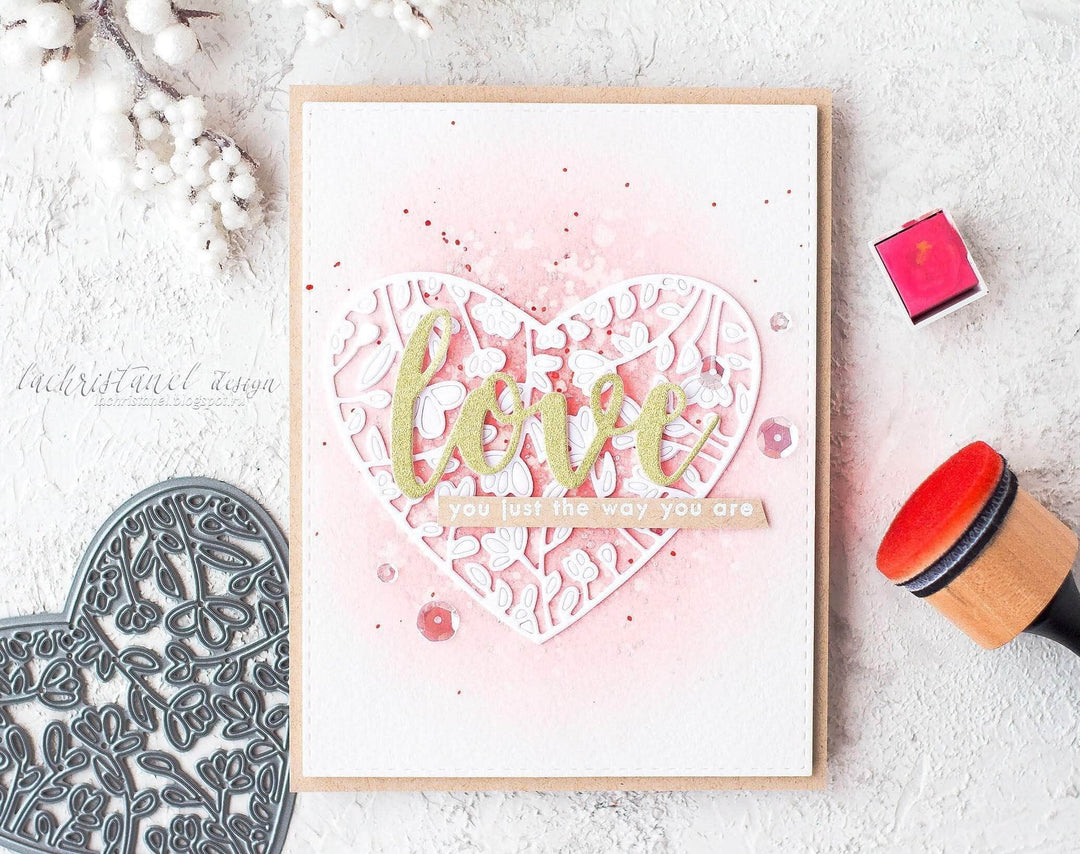 Dies Floral Heart Frame Die