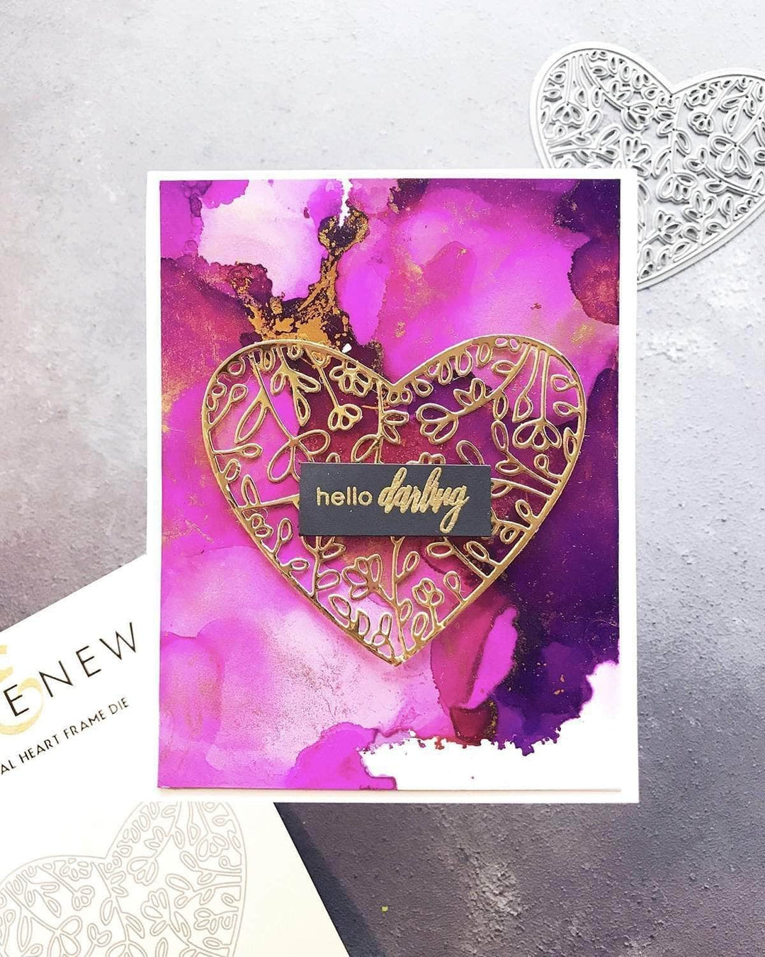 Dies Floral Heart Frame Die