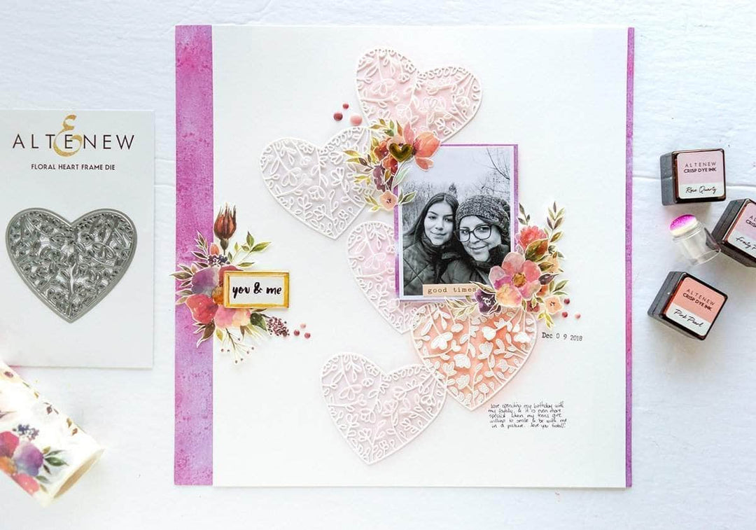Dies Floral Heart Frame Die