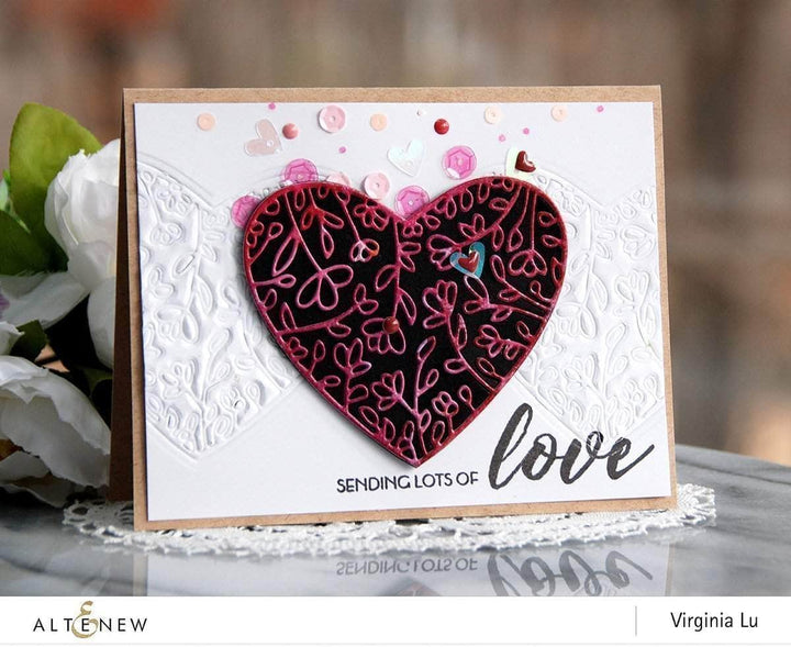 Dies Floral Heart Frame Die