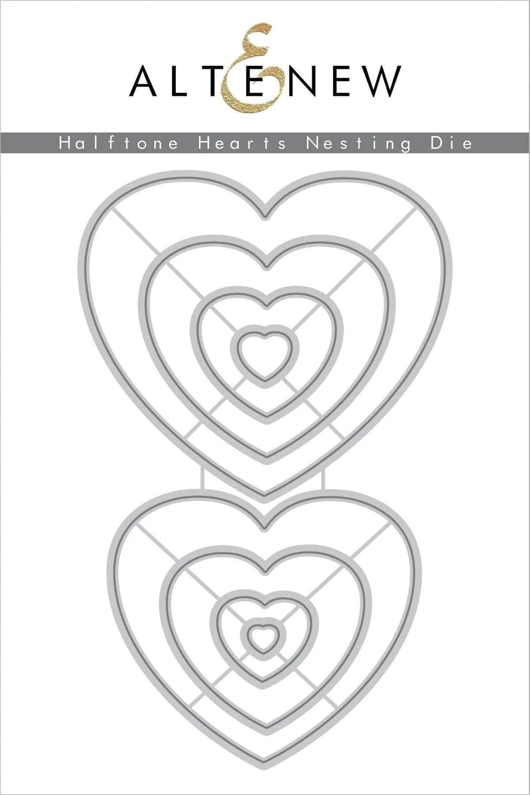 Dies Halftone Hearts Nesting Die Set