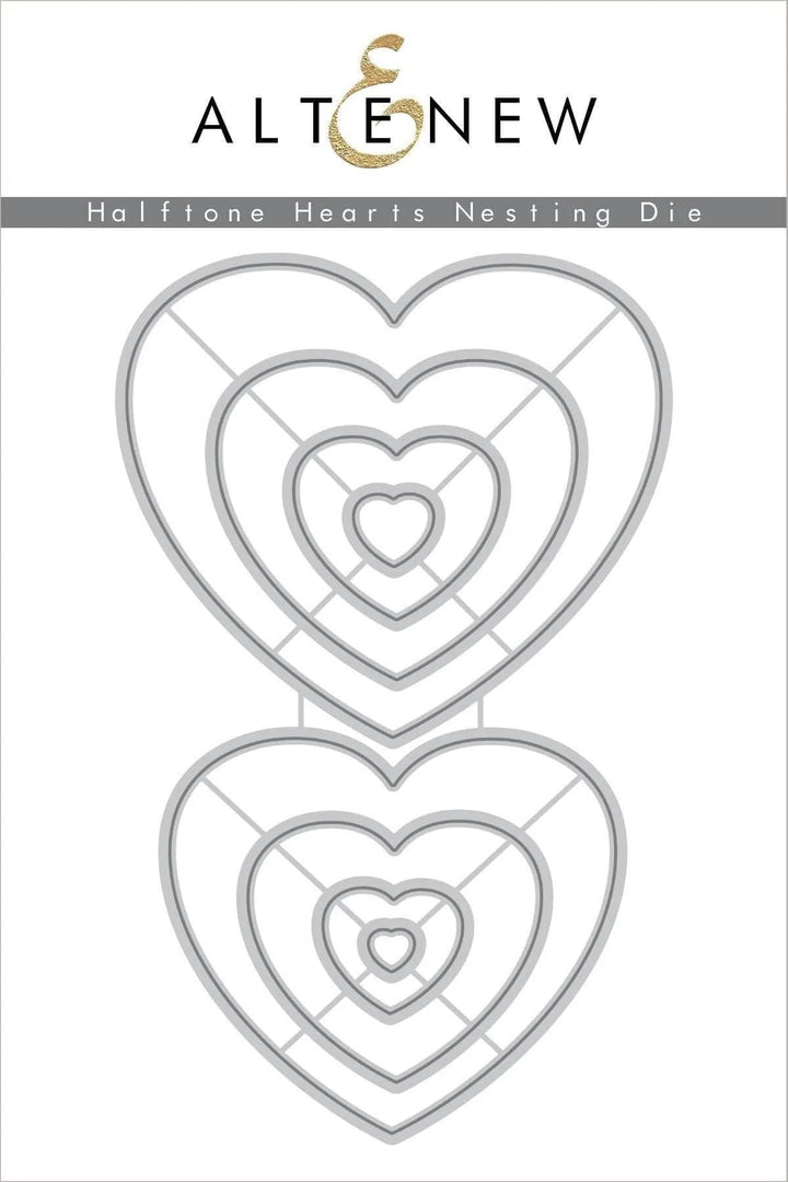 Dies Halftone Hearts Nesting Die Set
