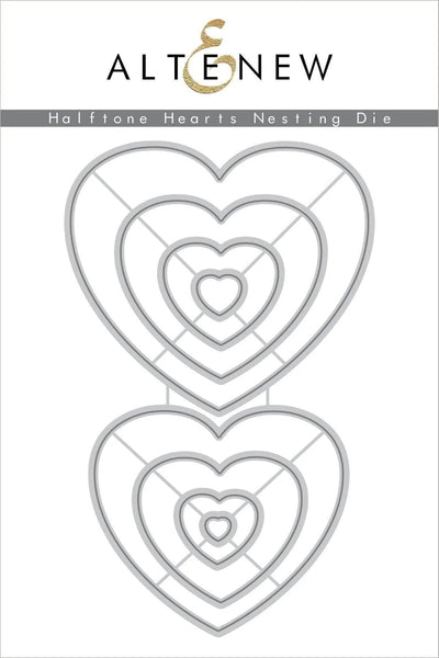 Dies Halftone Hearts Nesting Die Set