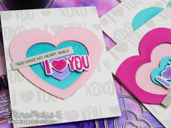 Dies Halftone Hearts Nesting Die Set