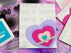 Dies Halftone Hearts Nesting Die Set