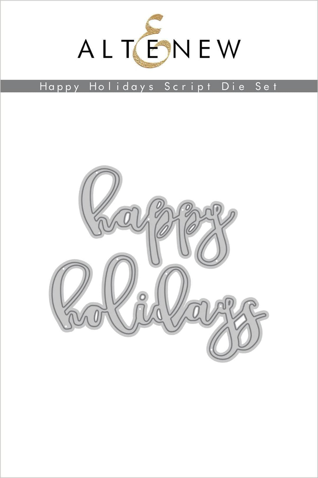 Dies Happy Holidays Script Die Set