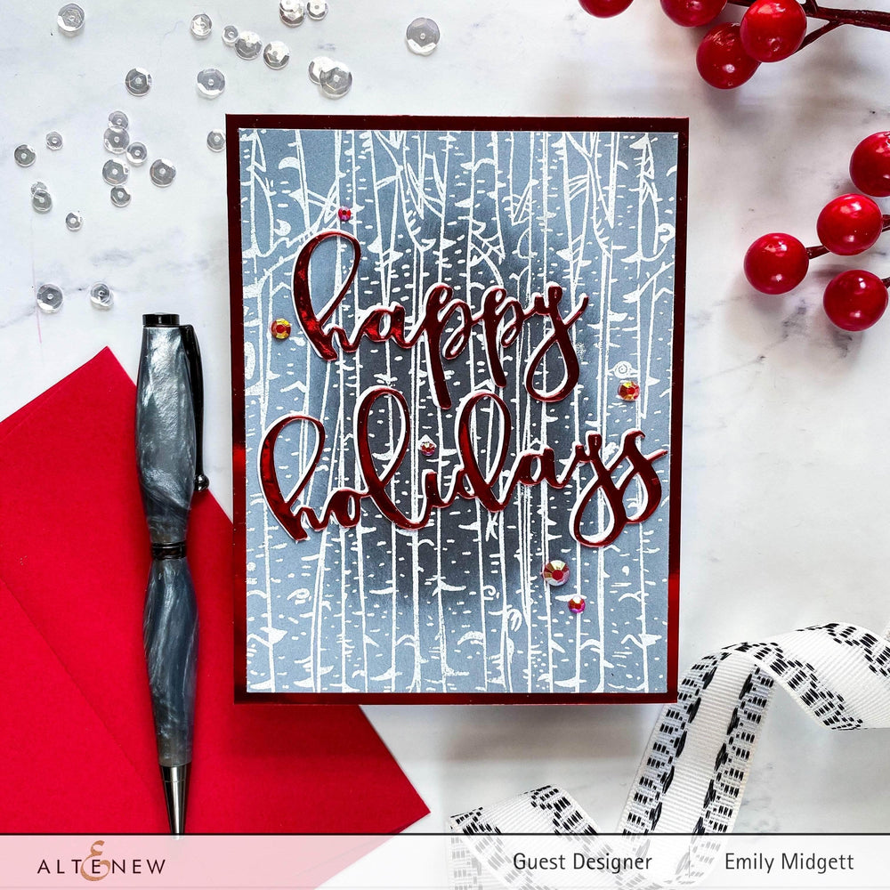 Dies Happy Holidays Script Die Set