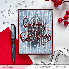 Dies Happy Holidays Script Die Set