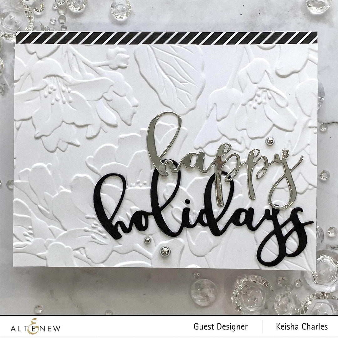 Dies Happy Holidays Script Die Set