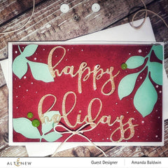 Dies Happy Holidays Script Die Set