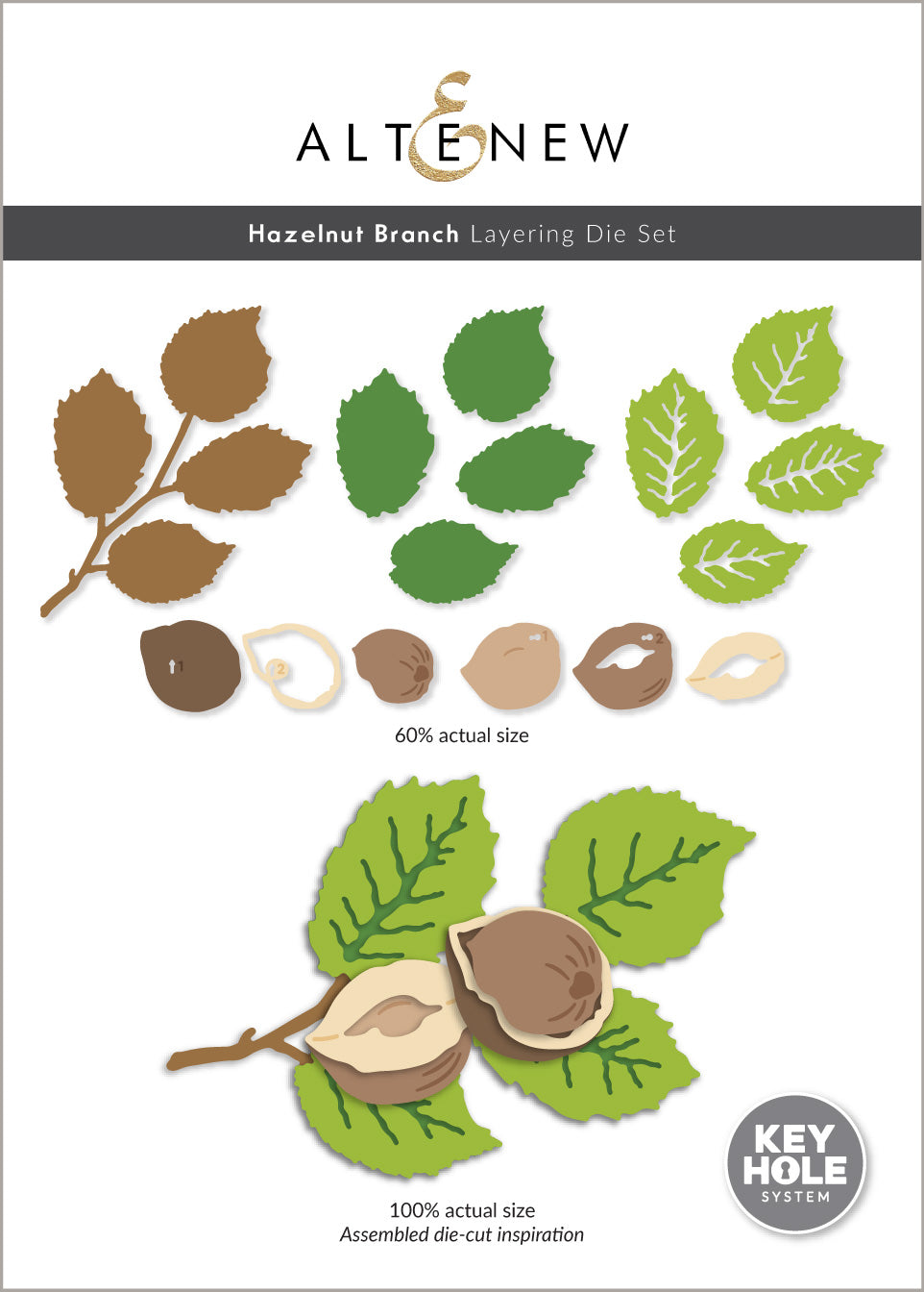 Dies Hazelnut Branch Layering Die Set