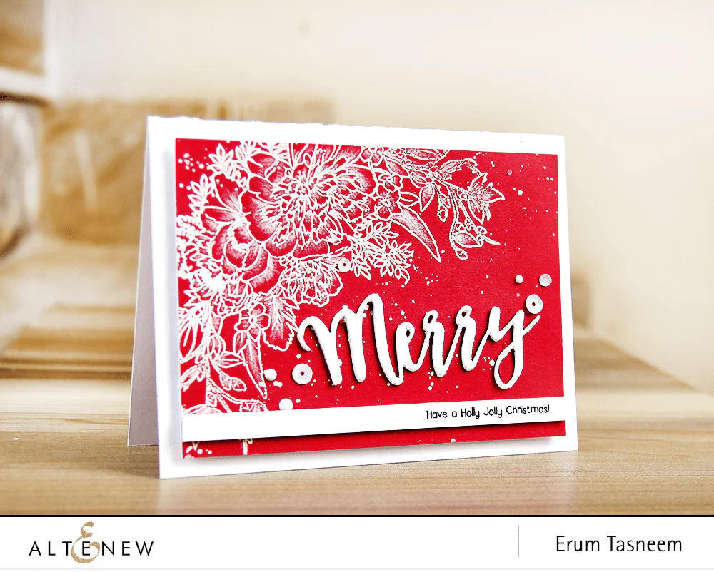 Dies Holiday Script Words Die Set