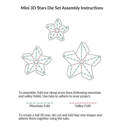 Dies Mini 3D Stars Die Set