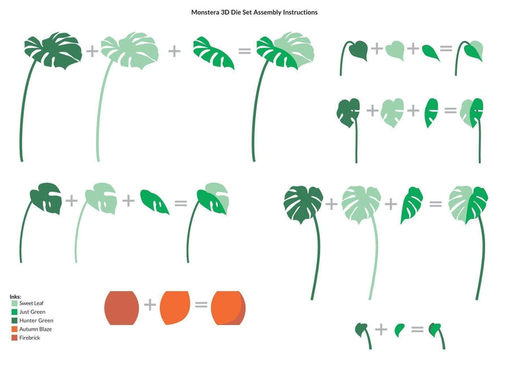 Dies Monstera 3D Die Set