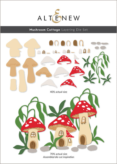 Dies Mushroom Cottage Layering Die Set