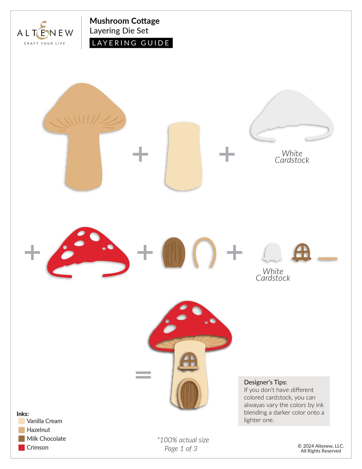 Dies Mushroom Cottage Layering Die Set