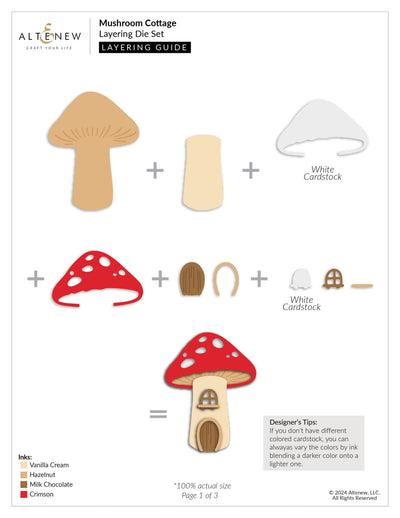 Dies Mushroom Cottage Layering Die Set