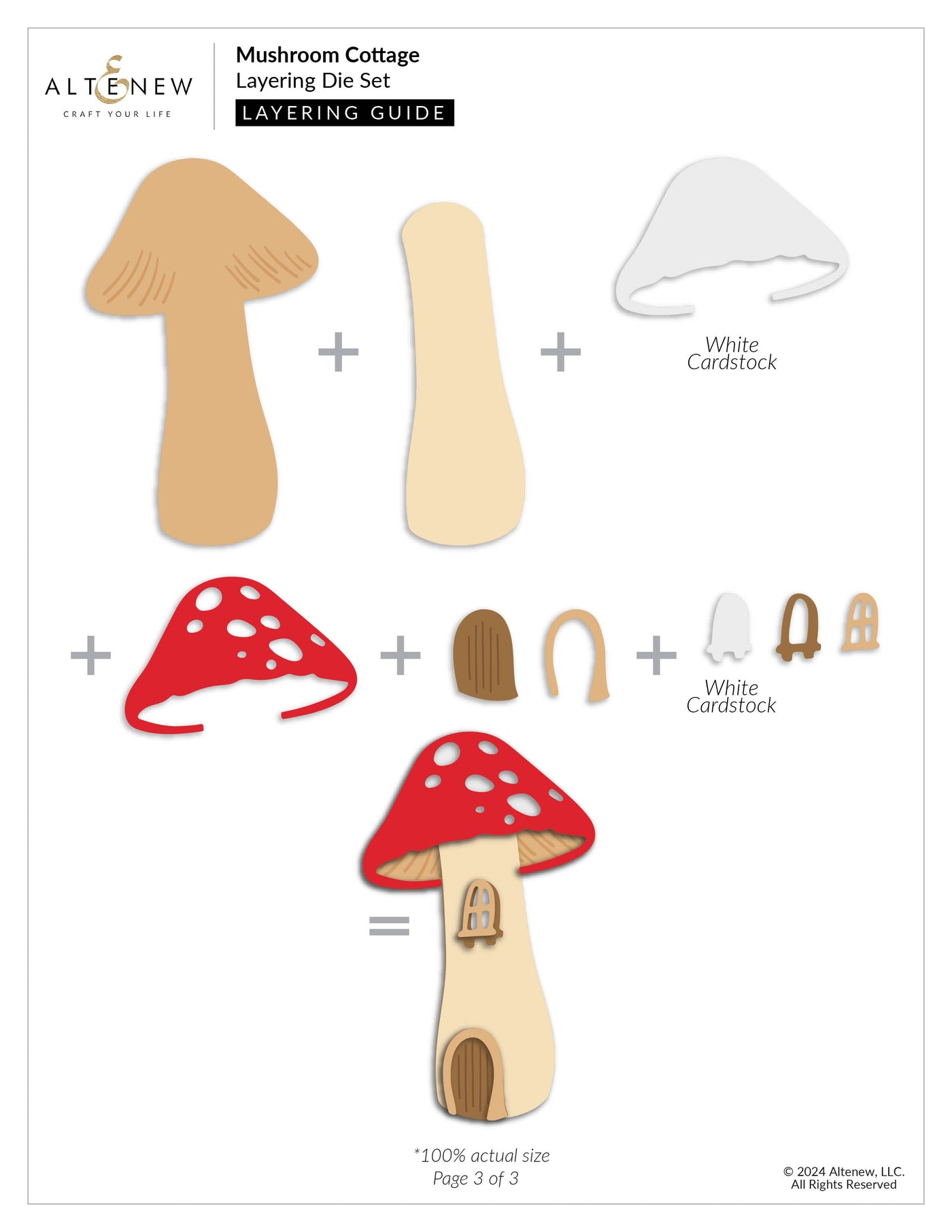 Dies Mushroom Cottage Layering Die Set